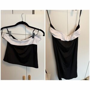 LSpace Black and White Strapless Maxi Set